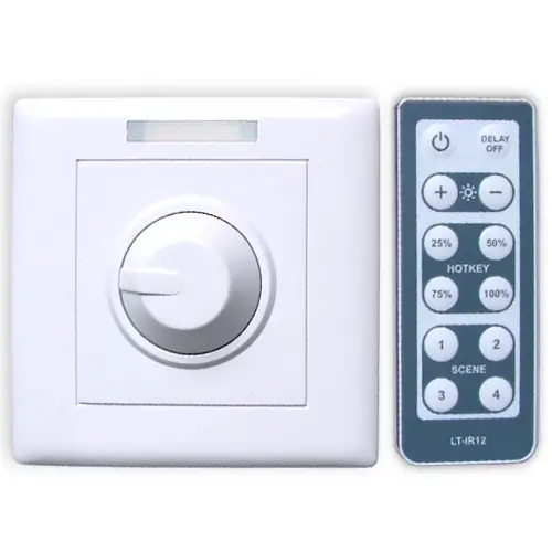 LED dimmer with remote control, light brightness regulator DC12V-24V, 16A, 100m